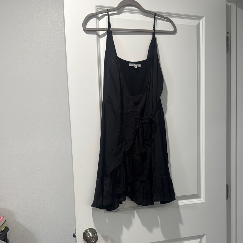 Naked Zebra Black Wrap Dress